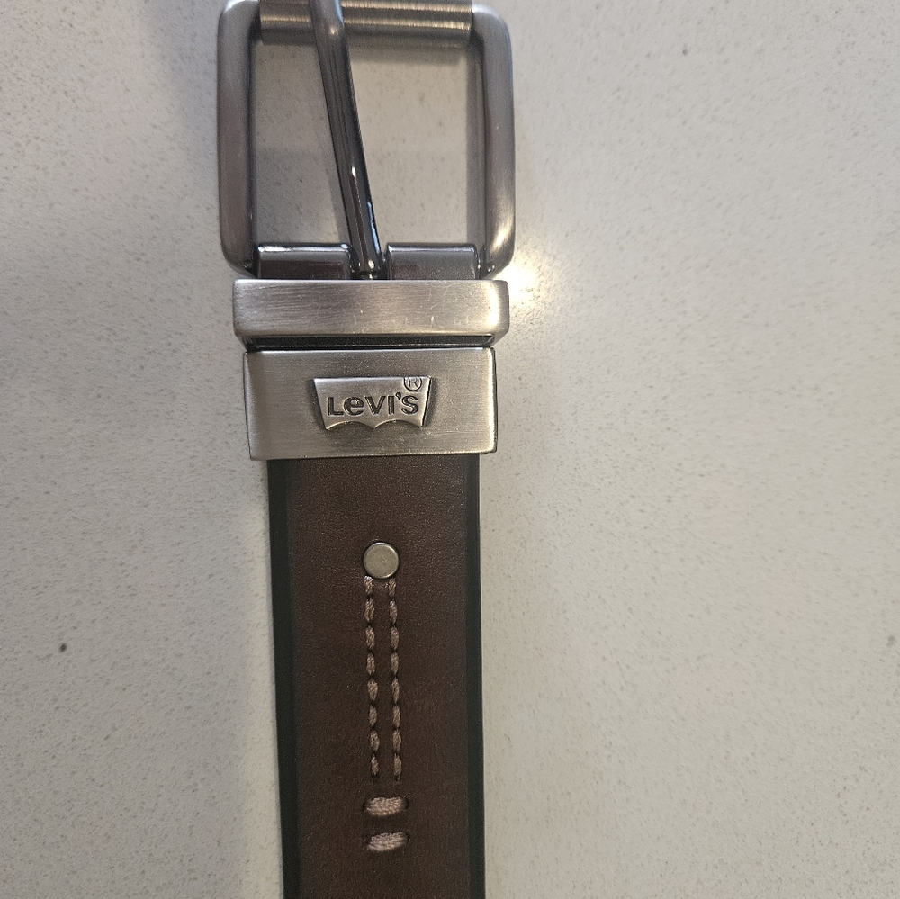 Levi's Kids Brown Belt with Silver Buckle